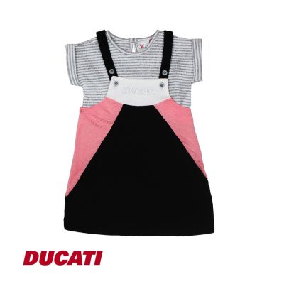 Ducati BABY GIRL PINAFORE พร้อมเสื้อยืด สําหรับเด็กผู้หญิง820324-826071 br