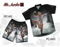 ?ส่งฟรี?เสื้อ,กางเกง (สั่งซื้อแยก) งานต่อลาย Mr-Junko ผ้าซาติน นิ่มใส่สบายไม่ร้อน SPC-665