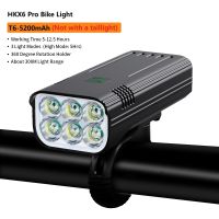 10000 mAh Bike Front Light HKX6 Pro Bike Light with Gopro Bracket USB Rechargeable Headlamp LED Bicycle Front Light Flashlight