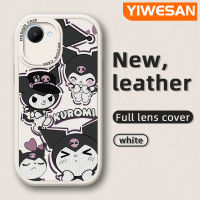 YIWESAN เคสสำหรับ Realme C30 C30s Narzo เคส50i แฟชั่น Kuromi บางกันกระแทกเคสโทรศัพท์หนังนิ่มบางดีไซน์ใหม่ลายการ์ตูนน่ารักเคสคลุมเลนส์แบบเต็มเคสป้องกันกล้อง