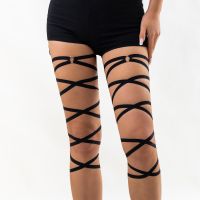 【CW】✠♠  IngeSight.Z Gothic Multilayer Elastic Band Leg Thigh Chain Harness Jewelry