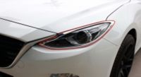 ครอบไฟหน้า สีโครเมียม จำนวน 2 ชิ้น ซ้ายและขวา MAZDA MAZDA Mazda3 มาสด้า 3 4ประตู 5ประตู ปี 2014-2018 Head Lamp Cover
