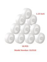 10 Pcs/Lot 1.25 Inch Single Wheel Light White Pp Plastic Small With Diameter 30mm Smooth Piece Folding Bed Pulley Furniture Protectors Replacement Par