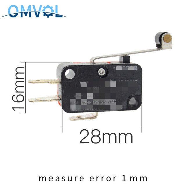 2ชิ้นสวิตช์ไมโครจำกัดพร้อมโรลเลอร์คันโยก-v-15-v-151-v-152-v-153-v-154-v-156-1c25-v-155