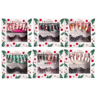 Christmas Nail Art Stickers Safe and Reliable Colored Decorative Eyelashes Girls Ladies Nail and Eyelash Valentines Day Makeup Tool capable