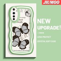 เคส JIUMOO สำหรับ Realme 6S Narzo เคสแฟชั่นลายผีเสื้อหลากสีครีมขอบคลื่นกันกระแทกแบบใสนิ่มเคสมือถือสร้างสรรค์เคสโปร่งใสลายกล้องถ่ายรูปเรียบง่ายฝาครอบป้องกันอ่อนโยน