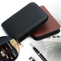 【DT】hot！ 12 Pens Fountain Pen/Roller Pen Faux Leather Zipper Case Holder New