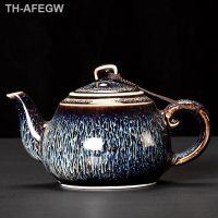 【hot】✶  Jingdezhen Household Tianmu Kiln Glazed Making Kung Fu Set Kettle tea set