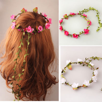 Bridesmaid Hair Accessories Childrens Performance Accessories Green Leaf Wreath Headdress Garland Small Cherry Wreath