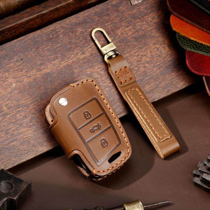 leather-car-key-case-cover-fob-keychain-accessories-for-skoda-octavia-volkswagen-golf-7-mk7-ibiza-leon-altea-keyring-holder-bag