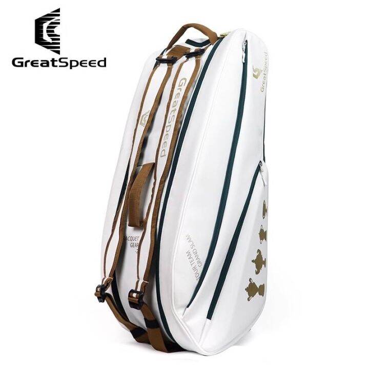 กล่องไม้แบดมินตันเทนนิส4แกรนด์สแลมใน6ปากกา-greatspeed-ไหล่ข้างเดียวที่เก็บรองเท้าแบบอิสระรุ่นวิมเบิลดัน