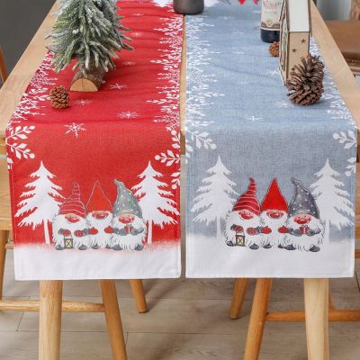 COORDINATE ตกแต่งโต๊ะรับประทานอาหาร ผ้าปูโต๊ะคริสมาสต์ 1.8เมตรค่ะ สโนว์แมน ธงโต๊ะคริสต์มาส ของใหม่ มนุษย์แคระแกรน นักวิ่งตารางเกล็ดหิมะ บ้านในบ้าน