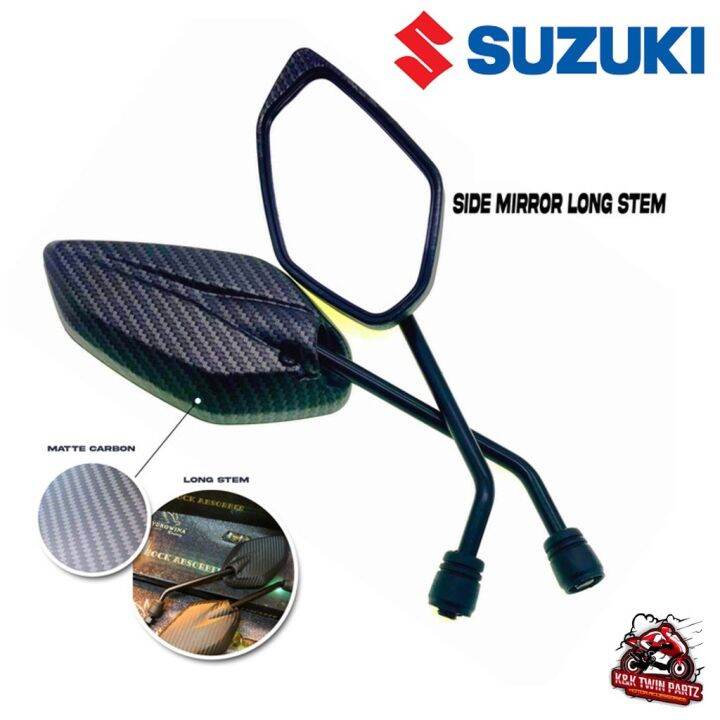 RAIDER J115 FI MOTORCYCLE SUZUKI SIDE MIRROR CARBON LONG STEM COD