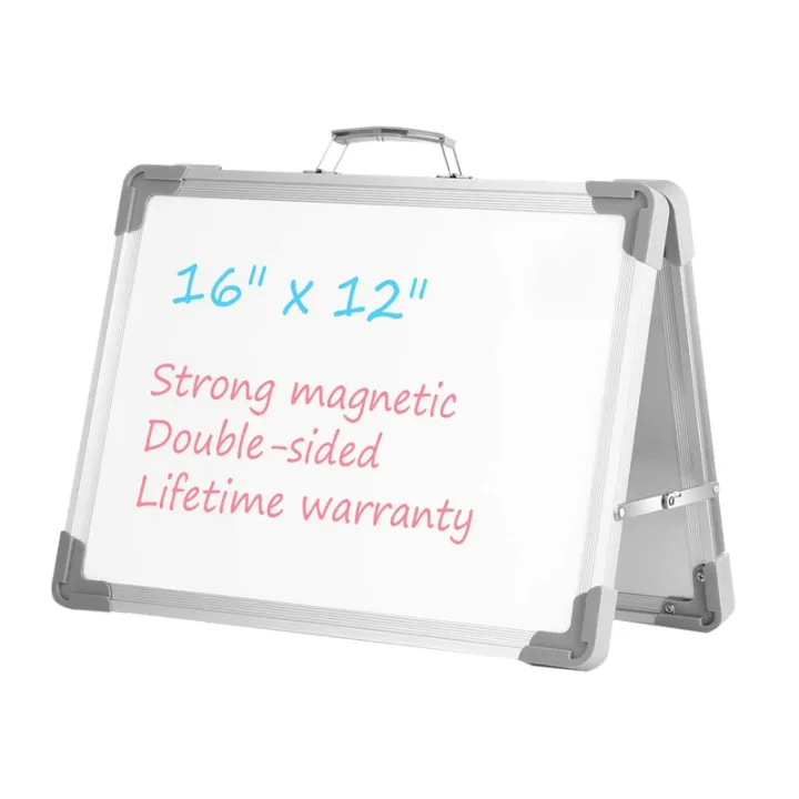 Dry Erase Whiteboard 16 Inch X 12 Inch Magnetic Double Sided Desktop Whiteboard Portable Easel 4121