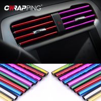 Car Air Conditioner Vent Outlet Trim 10pcs Strip Interior U Side Vents