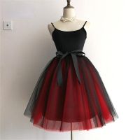 European And American New Puffy Ballet Skirt Tutu Skirt Two-Color Patchwork Pleated Skirt 7-Layer Mesh Skirt For S