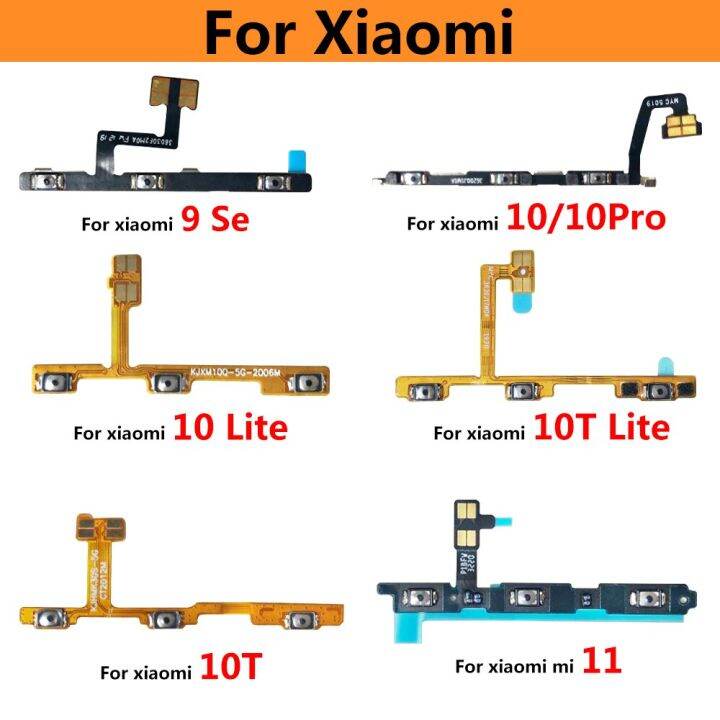 2ชิ้นปุ่มปุ่มเปิดปิด-ปุ่มด้านที่ปรับเสียงขึ้นลงแบบโค้งเหมาะสำหรับ-a1-xiaomi-mi-a2-11-8-9-10t-lite-mi-6-8-9-se-note-10-poco-x3-f1