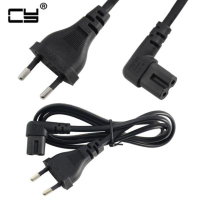 Chaunceybi New angled power cord lead 1M/2M/3M/5M 2-prong to figure 8 C7 for TVPrintersCamerasPS4PS3 etc.