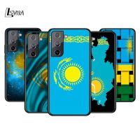 Kazakhstan Flag Soft Black Cover For Samsung Galaxy S22 S21 S20 FE Ultra S10 S10e Lite S9 Plus Phone Case Coque Replacement Parts