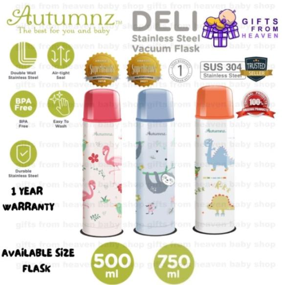 AUTUMNZ DELI STAINLESS STEEL VACUUM FLASK 500ML & 750ML ASSORTED Lazada