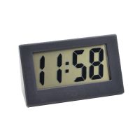 Mini Small Digital Car Desk Clock Meter Mini Digital LCD Display Travel Electronic Clock Home Office Desk Clock