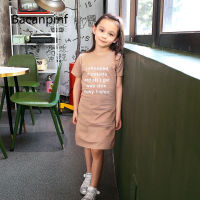 Summer Girl O-Neck Dress Lovely White Loose Comfortable Print Cotton Baby Girl O-neck Short Sleeve T-shirt Children Dress