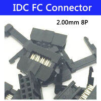 100ชิ้น2.00มิลลิเมตร IDC ซ็อกเก็ตหญิง FC 8จุด8pin สี่เหลี่ยมเชื่อมต่ออะแดปเตอร์ริบบิ้นเคเบิ้ล1.00มิลลิเมตร