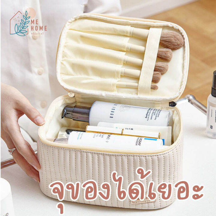 กระเป๋าเครื่องสำอาง-pu-กันน้ํา-แบบพกพา-ความจุขนาดใหญ่-สีสันสวยงาม