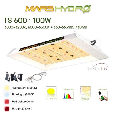 Mars Hydro ไฟปลูกต้นไม้ LED MarsHydro Mars hydro TS600 LED Full Spectrum Hydroponic LED Grow Light Bar TS600 ไฟLED 100W รุ่นใหม่ล่าสุด TS 600