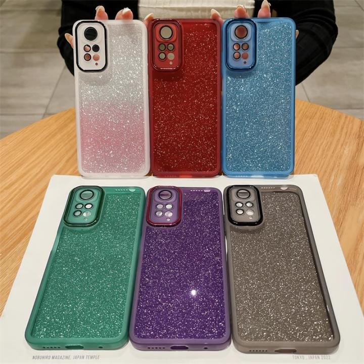 luxury-glitter-silicone-case-for-xiaomi-redmi-note-10-11-8-9-pro-11s-4g-5g-lens-glass-protect-cover-mi-poco-x3-x5-pro-poko-9a-9c