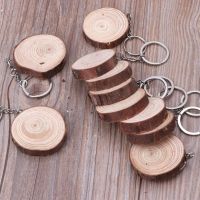 【CW】 ANGELADY 10Pcs Unfinished Wood Slices Keychains Blank Hand-Painted Jewelry Making Wholesale Dropship