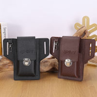Mens Double-layer Belt Multi-function Mobile Phone Pockets Business Casual Pu Leather Coin Purse
