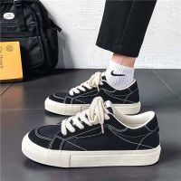 ? Black canvas shoes mens summer youth trend all-match classic low-top sneakers mens breathable sports casual shoes