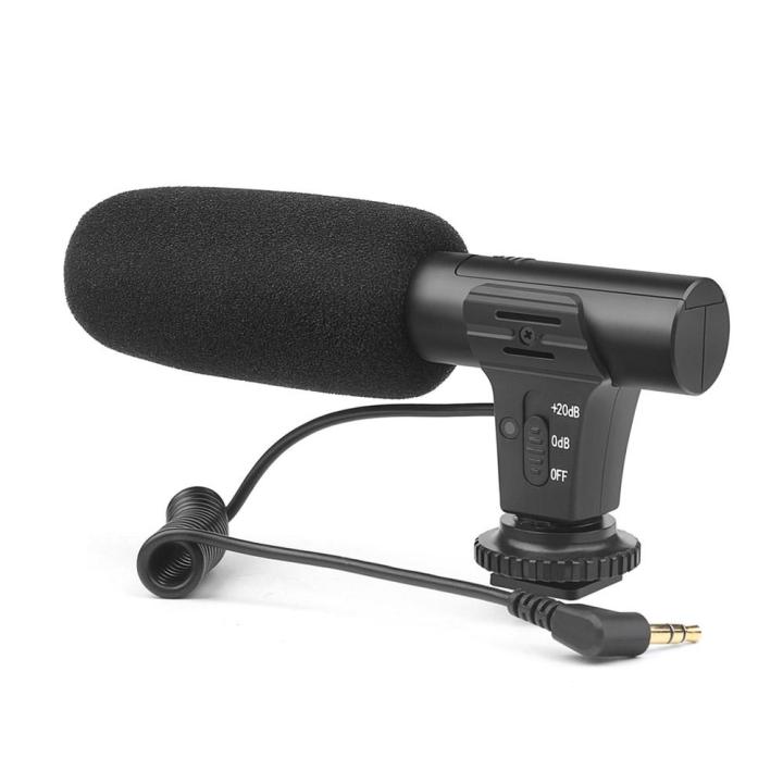 SHOOT XT-451 Portable Condenser Stereo Microphone Mic with  Jack Hot  Shoe Mount for Canon Sony Nikon Camera Camcorder DV Smartphone for Video Studio  Recording Interview Webcast 