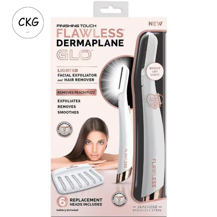 Finishing Touch Flawless Dermaplane Glo Lighted Facial Exfoliator