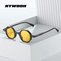 NYWOOH Fashion Small Round Sunglasses Men Vintage Brand Designer Square Sun Glasses Women Ins Popular Hip Hop Eyewear Cycling Sunglasses