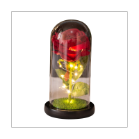 Led Eternal Rose in Glass ValentineS Day Artificial Flowers New Year Gifts for Home A