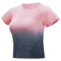 Yoga Tops Seamless Yoga Shirts Short Sleeve Crop Top Women Sport Shirt Women Sports Tops Gym Women Seamless Top Gym Tshirt Women