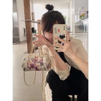 2021 new trendy bag bear graffiti underarm cylinder bag female zipper one-shoulder oblique fashion