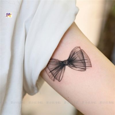 Fruit plan TATTOO-bow tattoo stickers ins personality lasting black and white small fresh sexy female arm