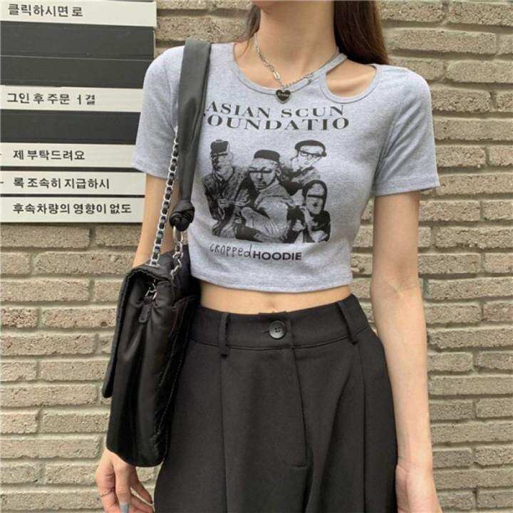 y-เสื้อครอป-เสื้อครอปแขนสั้นผู้หญิง-เสื้อยืดแฟชั่นผู้หญิง-สไตล์เกาหลี-เสื้อครอปหญิง-เสื้อยืดสั้น-2022ใหม่-080210