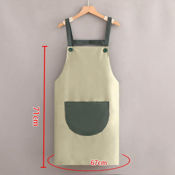 waterproof-apron-oil-proof-apron-work-clothes-apron-lemon-skin-green-apron-waterproof-and-oil-resistant-apron-kitchen-household-sling