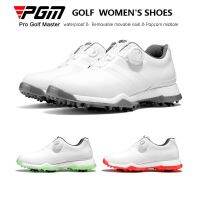 PGM Women Waterproof Anti-skid Golf Shoes Lady Knob Strap Shoes Female Light Weight Breathable Sneakers Activities Nail Footwear