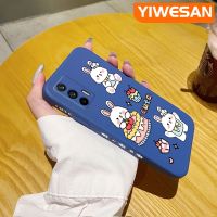 YIWESAN เคสสำหรับ Realme Q3โปร X7แมกซ์เคสการ์ตูนกระต่ายน่ารักลายสวยงามบางดีไซน์ใหม่เคสโทรศัพท์ปกป้องขอบสี่เหลี่ยมเคสนิ่มเคสปลอกซิลิโคนกันกระแทก