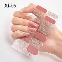 1pc Full Cover Nail Sticker Beauty Glitter Designs Adhesive Wraps DQ Series DIY Ongle Manicure Slider Nail Art Decoration Tools Adhesives Tape