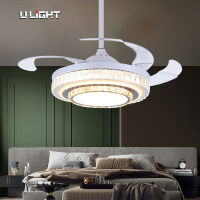 โคมไฟเพดาน ไฟพัดลม พัดลมไฟฟ้าCeiling Lights โคมไฟพัดลมเพดาน พัดลมเพดาน โคมไฟแบบมีพัดลมติดเพดาน ไฟ LED เปลี่ยนสีไฟได้ 3 สี มีรีโมทควบคุม 42นิ้ว