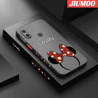 เคส JIUMOO สำหรับ Xiaomi Redmi Note 6 Note 6 Pro เคสลายการ์ตูนน่ารักบางมีน้ำค้างแข็งโปร่งใสแข็งขอบสี่เหลี่ยมกันกระแทกปลอกซิลิโคนคลุมทั้งหมดเคสนิ่มสำหรับป้องกัน