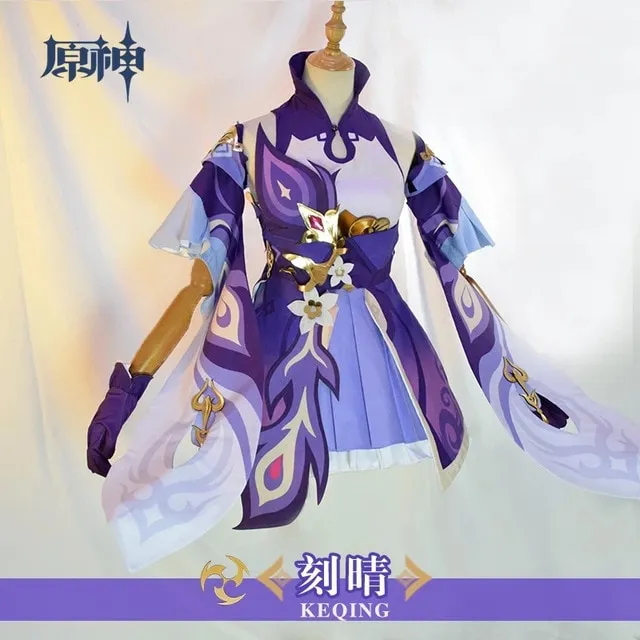 Game Genshin Impact Keqing Cosplay Costumes Genshin Ke Qing Impact