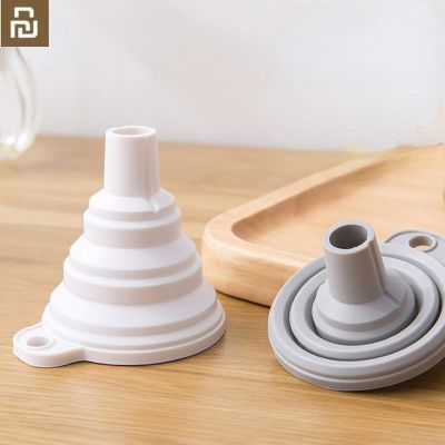 【CW】 1/2PCS Youpin Silicone Folding Telescopic Neck Funnel Household Dispensing Tools