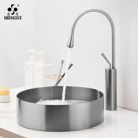 ♈™ Shengxue 304 stainless steel round table basin home washbasin single small size bar KTV homestay art